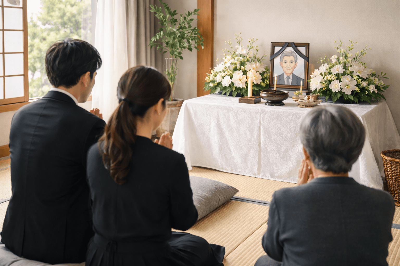 自宅葬(我が家で葬儀)のメリット・注意点・費用の目安を解説するコラム記事のイメージ