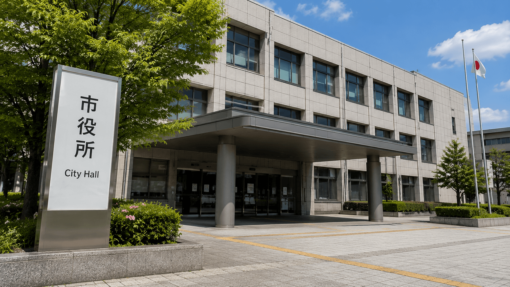 死亡届を提出する市区町村役場のイメージ